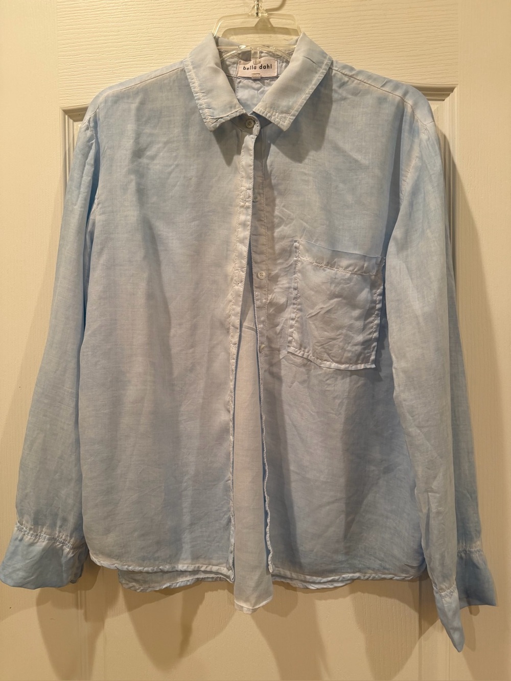 Bella Dahl Pale Blue Lightweight Button-Down Shirt